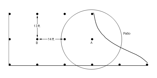 Drawing of square spacing layout